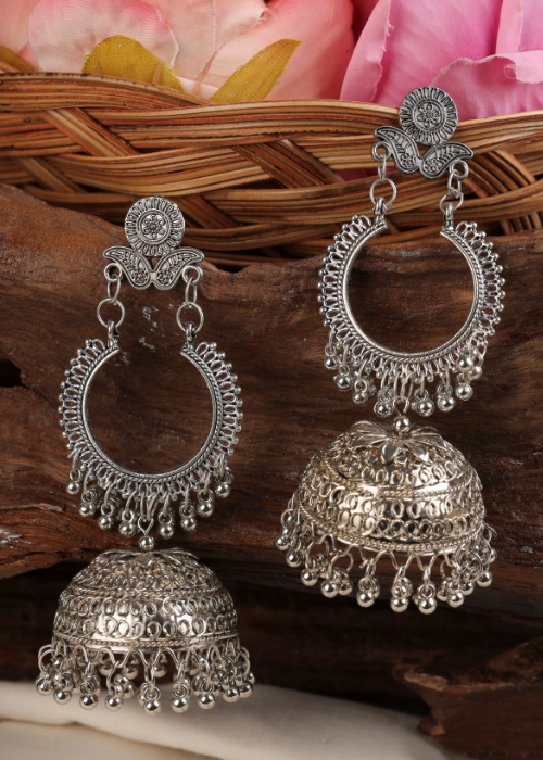 Oxidized Silver Circles Earrings - Festmarket